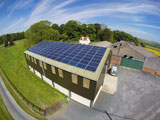 Farm Building with Solar Panels
