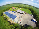 Solar Panels on Farm Building Roof